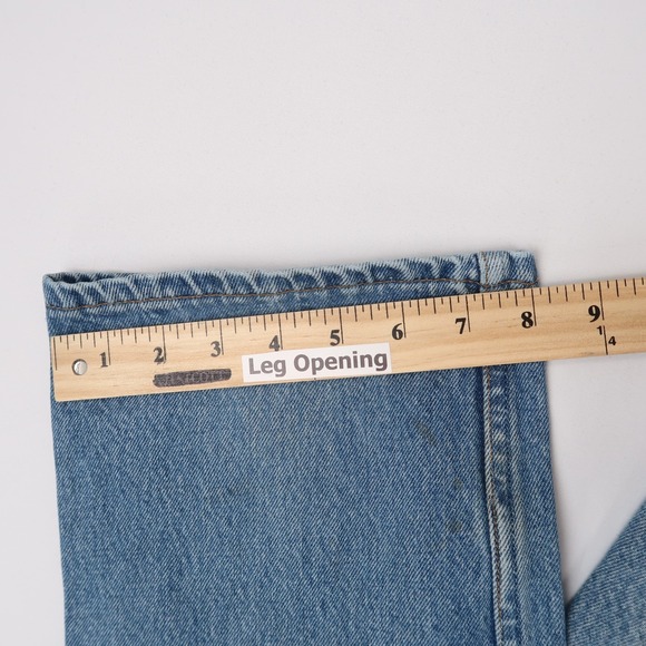 Vintage Levis 501 Jeans Mens 35x34 Blue Straight Leg Button Fly Made In USA - Picture 12 of 16